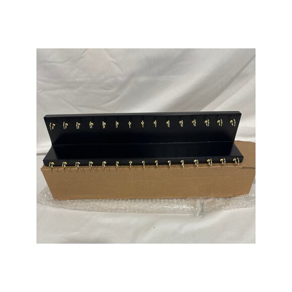 Hair Bow/Jewelry Organizer with 24 Hooks and Shelf, Wall Mounted- Black - Picture 1 of 3